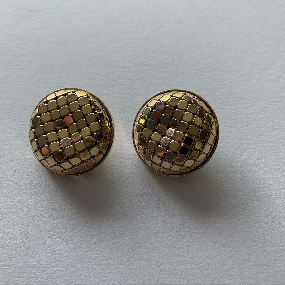 Gold-Tone Snake Chain  Earrings Vintage 80’s 90’s Glam